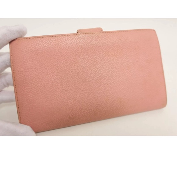 💎 Authentic CHANEL Wallet Caviar Pink Leather Bifold Long Wallet 💎 - Picture 3 of 14